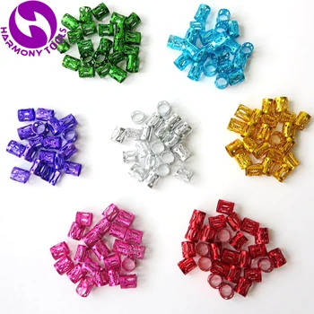 

Free Shipping 100pcs/bag Metal Dreadlock Beads for Braids Hair Beads for Dreadlocks Adjustable Hair Braid Cuff Clips