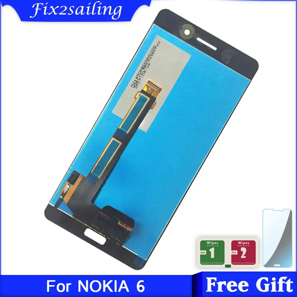 

For Nokia 6 TA-1021 TA-1033 TA-1025 LCD Display + Touch Screen Digitizer Assembly Replacement