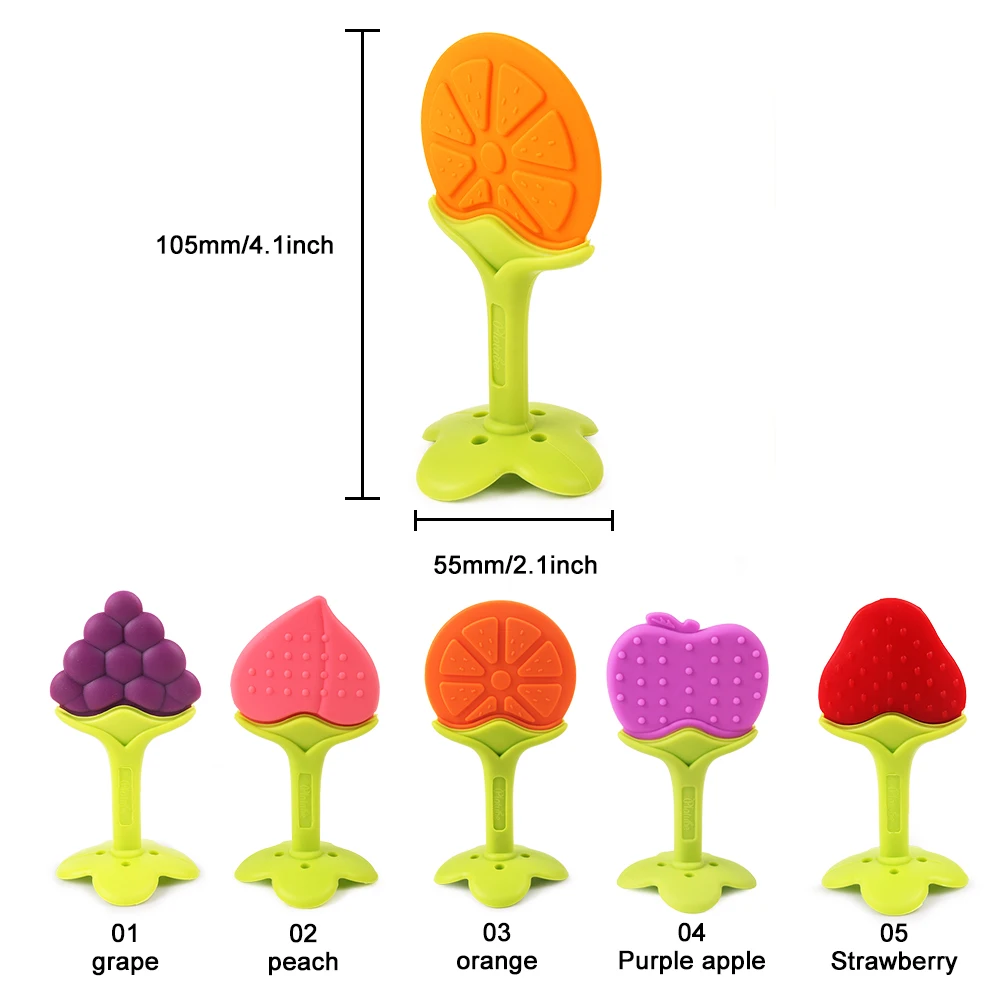 1 шт. детский Прорезыватель для зубов из пищевого силикона, Прорезыватель для зубов в виде фруктов, детские силиконовые для Прорезывание Зубов, Прорезывание Зубов, игрушки для младенцев, жевательные игрушки с зубами