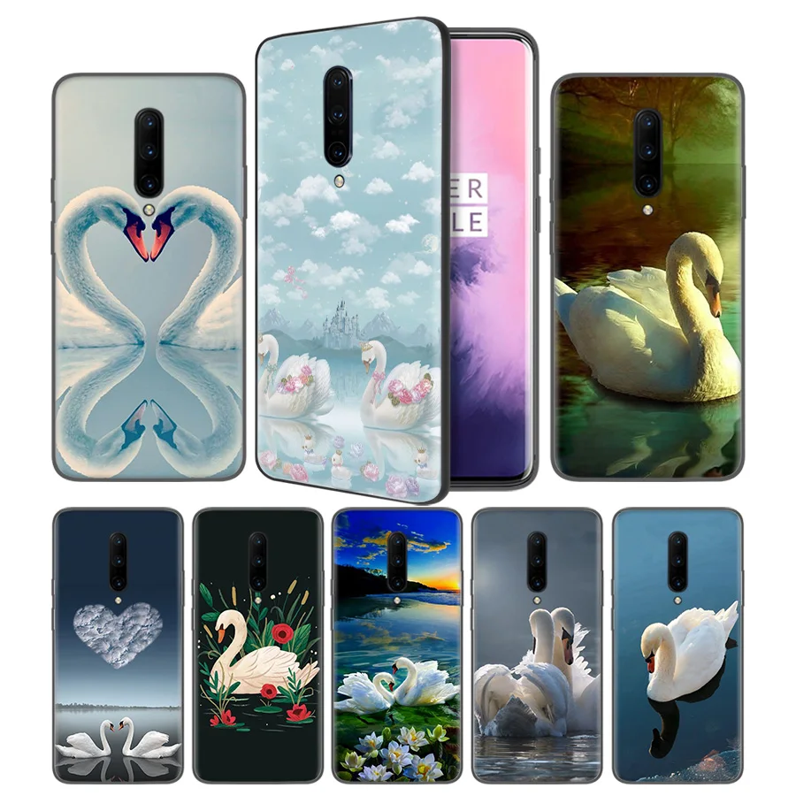 Animal Swan Good looking Soft Black Silicone Case Cover for font b OnePlus b font 6