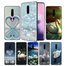 Animal Swan Good-looking Soft Black Silicone Case Cover for OnePlus 6 6T 7 Pro 5G Ultra-thin TPU Phone Back Protective