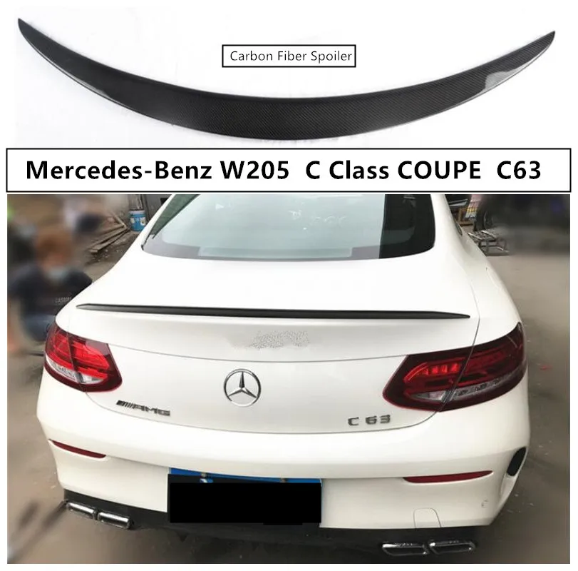 Спойлер из углеродного волокна для Mercedes Benz W205 C Class COUPE C63 C200 C260 C300 C450 2016 2019