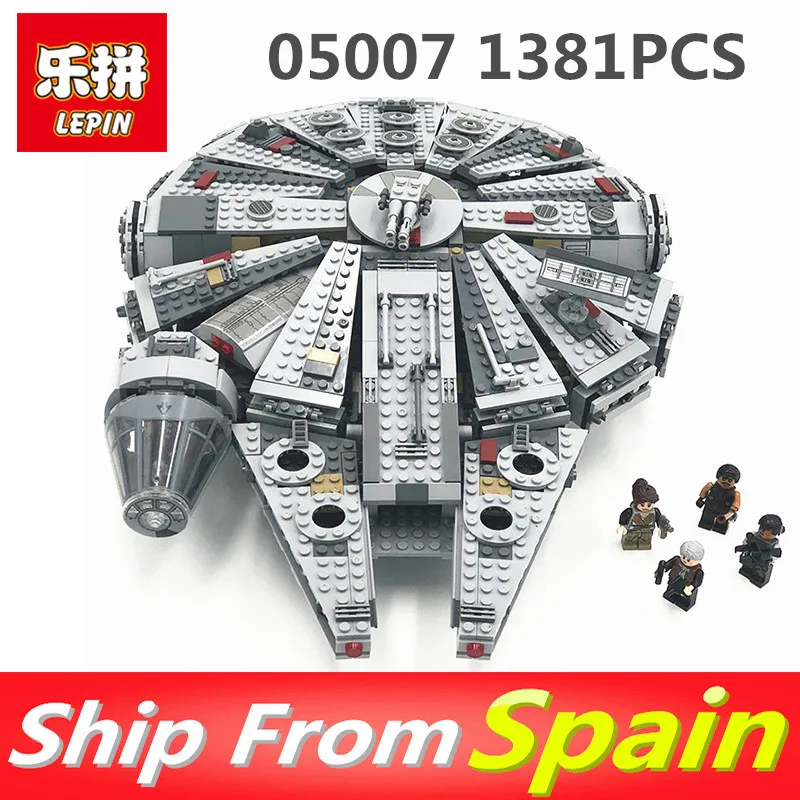

Lepin 05007 1381PCS Star Wars Series Force Awakens Millennium legoingly 75105 Building Blocks Bricks Gift toys for Kids
