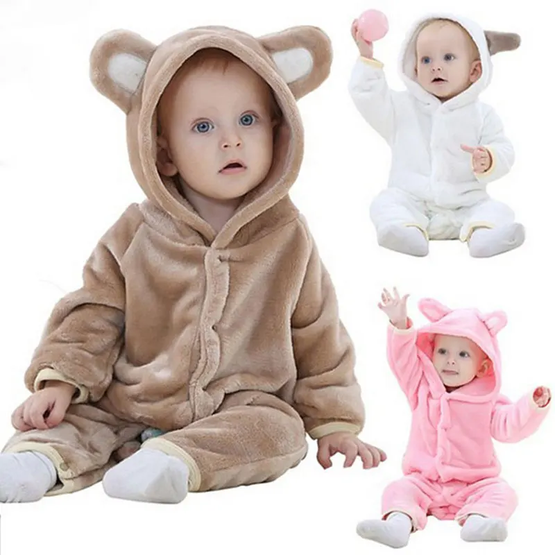 Spring Autumn Newborn Baby Boy Rompers Warm Outerwear Sport Infantil