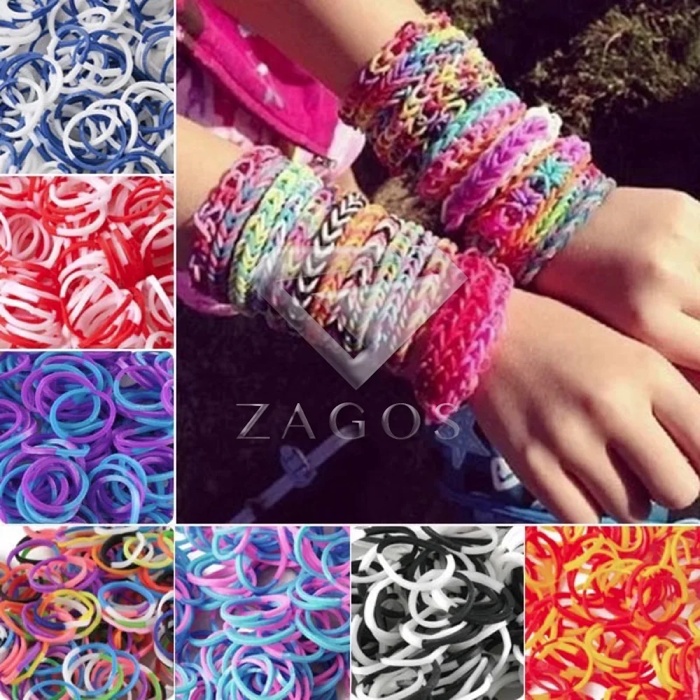

Hot Sell Tie Dye Silicone Loom Rubber Bands Refill with Loom Accessories Tool Clips DIY Carft Bracelet Wholesale DIY Craft Toys