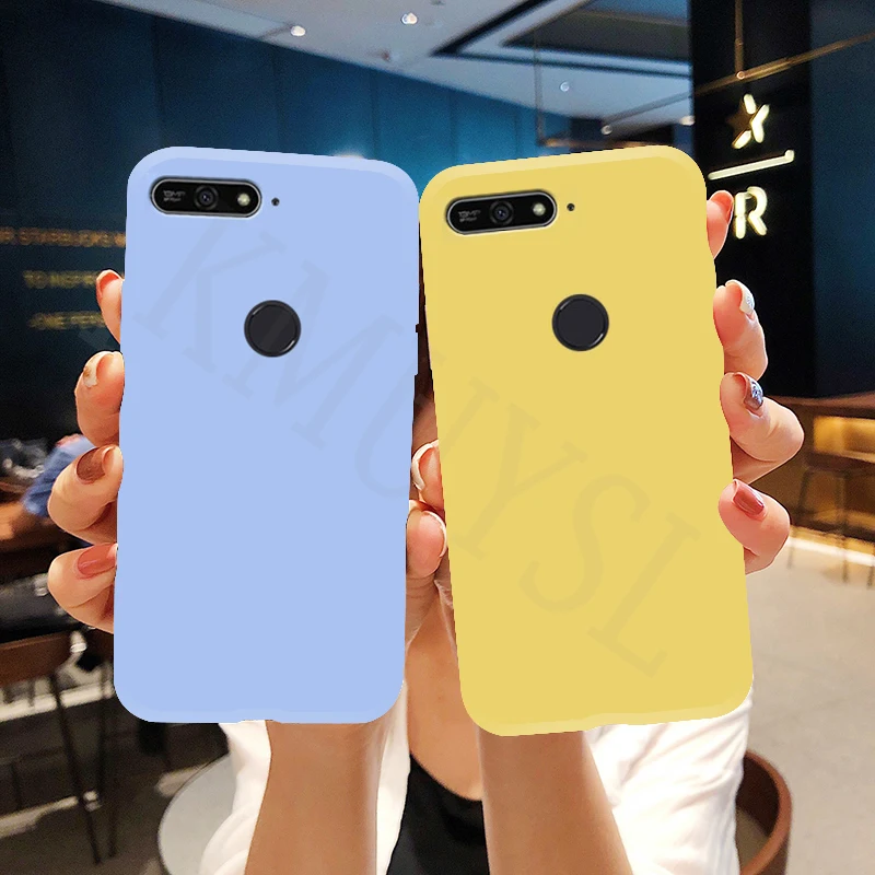 

Candy Color Soft Silicone Case on For Huawei P Smart Plus Y9 2019 Mate 20 X P30 Pro P20 Lite Honor 8C 8X 7A 7C 9 10 Y5 Y6 2018