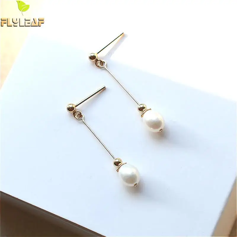 

Flyleaf Simple Shell Beads Drop Earrings Jewelry Earrings For Women Rice Shape Temperament Party Earring Fashion Jewelry