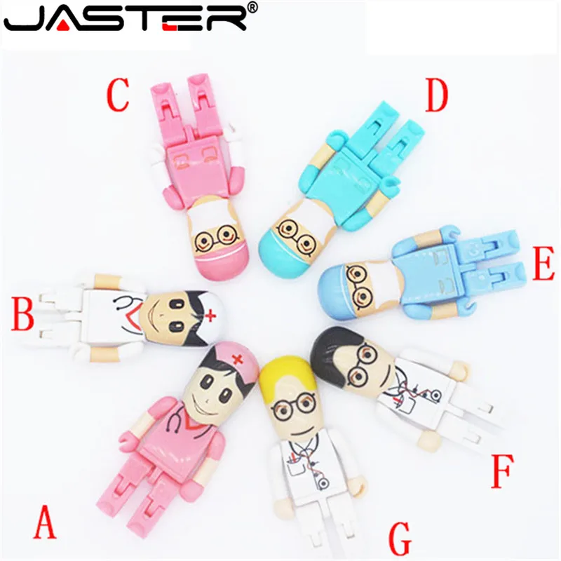 

JASTER mini Doctors nurse USB Flash Drive dentist Pen drive Gift cartoon pendrive 4GB/8GB/16GB/32GB u disk Wholesale