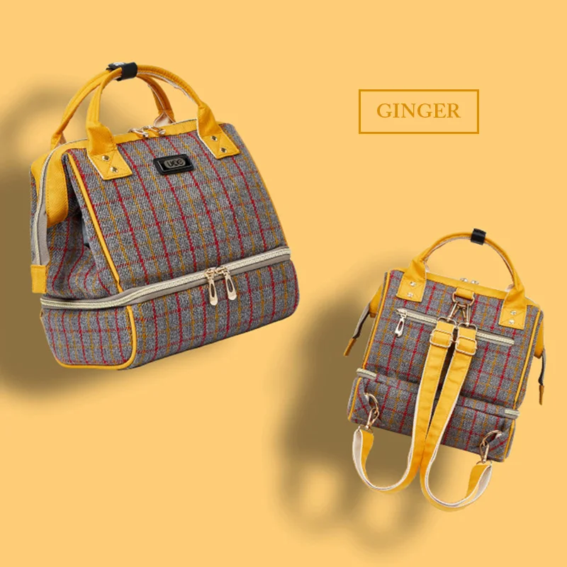 Baby Diaper Bag For Mother Feather Print Fashion Mummy Maternity Backpack With USB Nappy Changing Bags Nursing Tote Bag Mini Bag (11)