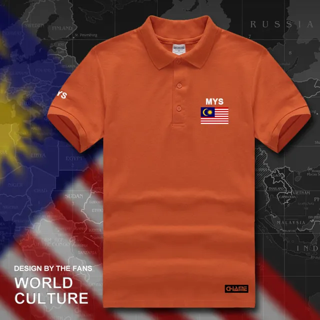 Malaysia Malaysian polo shirts men short sleeve white brands printed