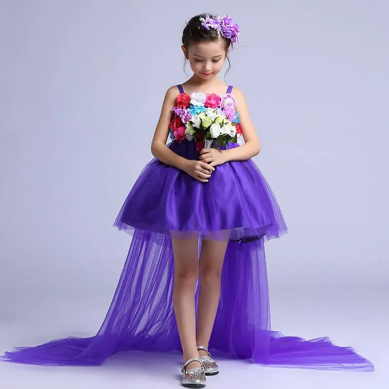 Fashion princess dress Floral Sweet Romantic New Fashion Sequin Flower Girl Dress Party Birthday wedding princess Toddler baby