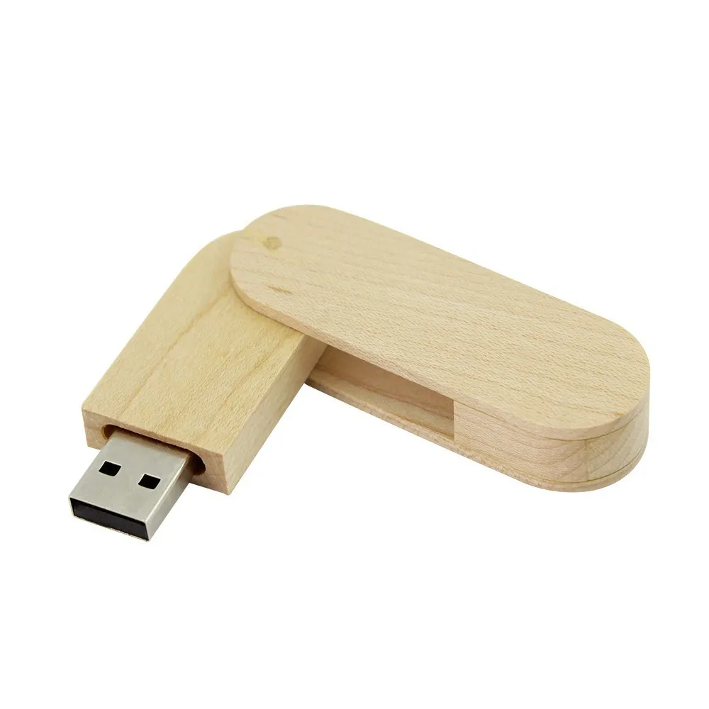 wooden ellipse usb flash drive
