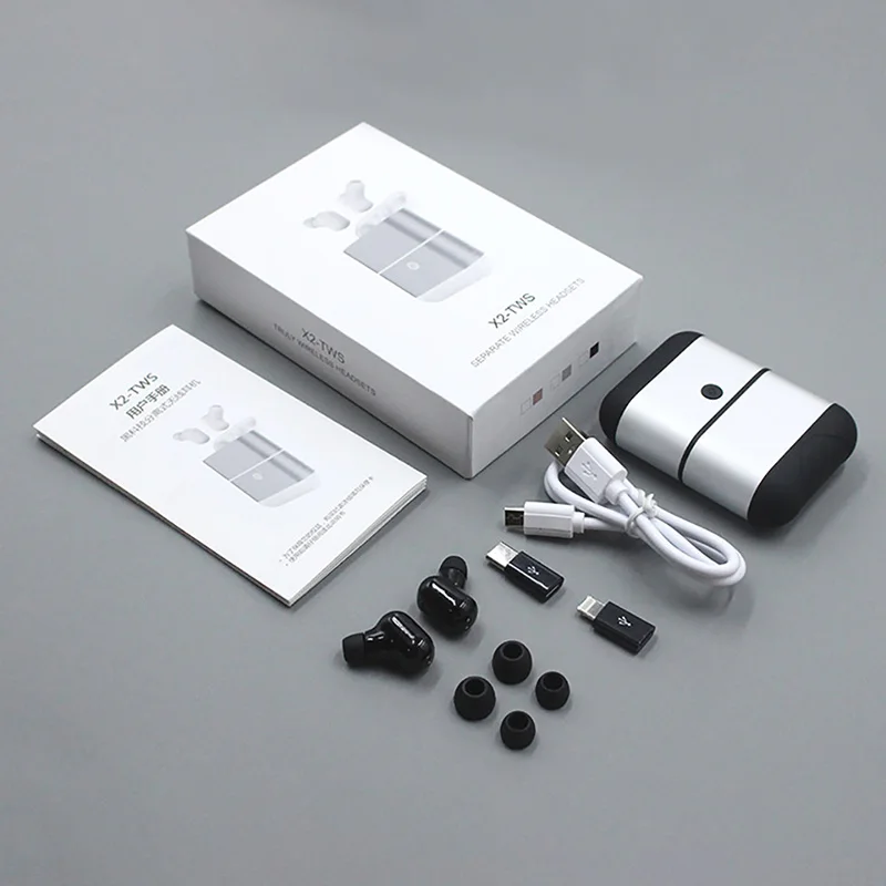 Nasin X2 TWS Bluetooth 5 0 True Wireless Earphone Earbuds Waterproof IPX7 stereo Headset with Charging Box For Xiaomi IPhone