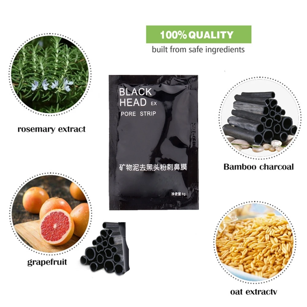 Blackhead Remover Whitehead Shrink Pores Face Mask Fade Fleck Deep Cleaning Freckles Peel Off Masks Purifying Charcoal Face Pack