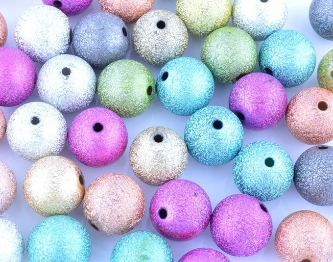 

Free Shipping Mixed Stardust Acrylic Round Ball Spacer Beads 4 6 8 10 12 14 16 MM Pick Size For Jewelry Making BC0050