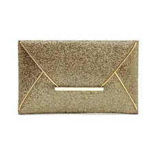 Fashion Solid Women’s Clutch bag Metallic Women Envelope Bag Clutch Silver Evening Bag Female Clutches Handbag H16042