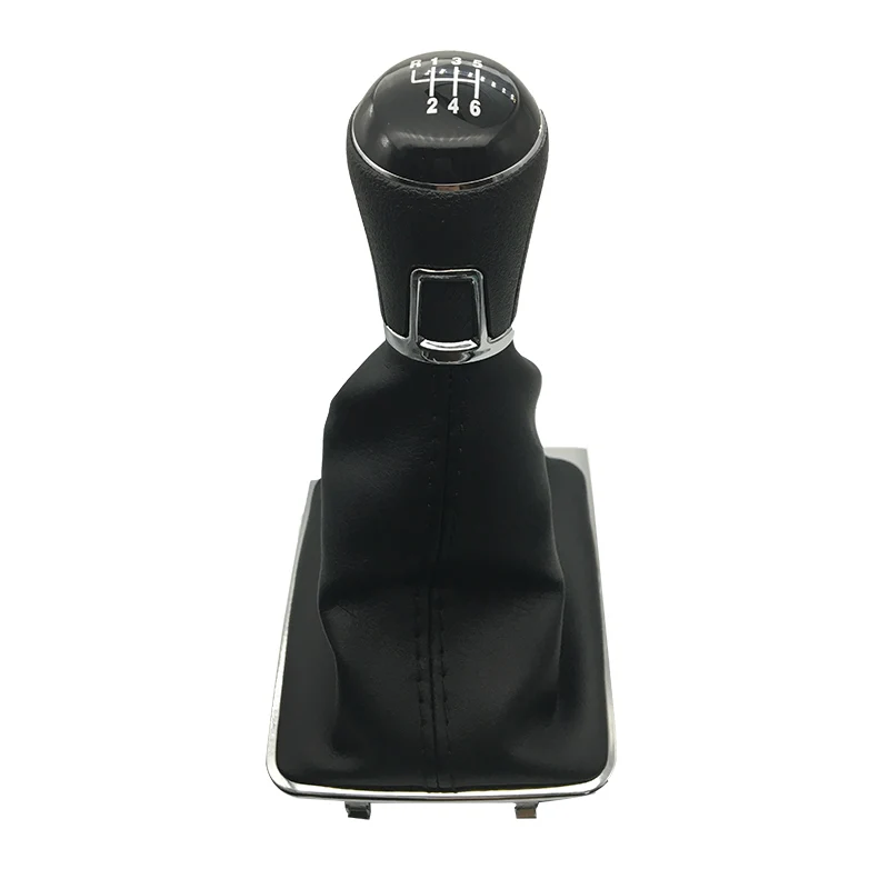 

Car Gear Shift Knob With Gear Shift Collars Boot Cover For Volkswagen VW PASSAT B7 CC Shifter Knob 12mm 5 6 speed
