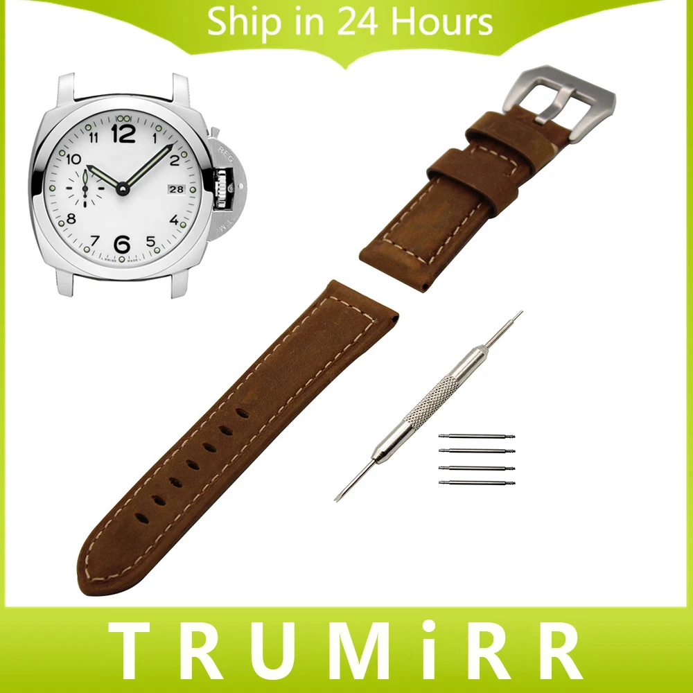 Prix pour Italien Veau Véritable Bande de Montre En Cuir À La Main 22mm 24mm pour Panerai Luminor Radiomir Tang Boucle Bracelet Bracelet Noir brun Prix pour Italien Veau Véritable Bande de Montre En Cuir À La Main 22mm 24mm pour Panerai Luminor Radiomir Tang Boucle Bracelet Bracelet Noir brun