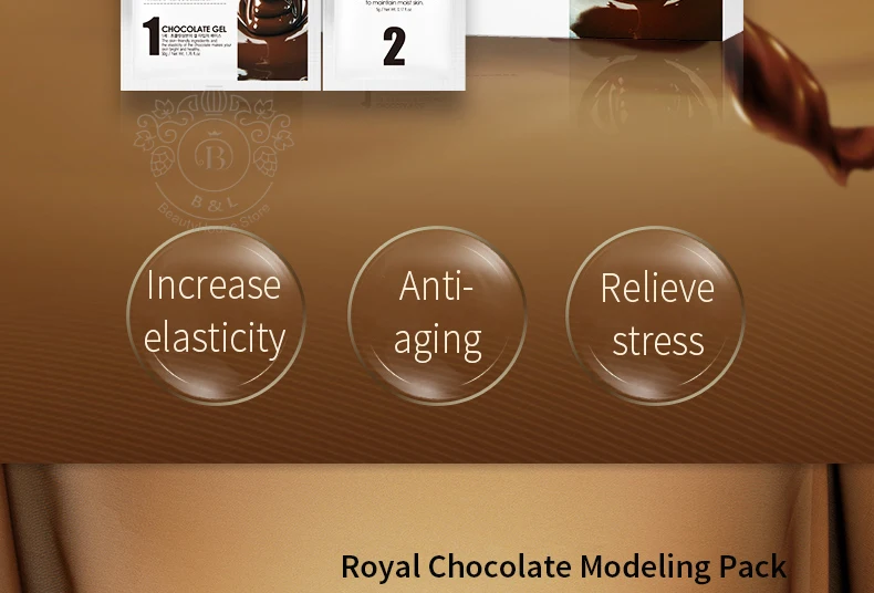 Корейский уход за кожей шоколадный пептид моделирующая гелевая маска для лица против возраста против морщин усадочная Эластичная коллагеновая маска для лица Корея