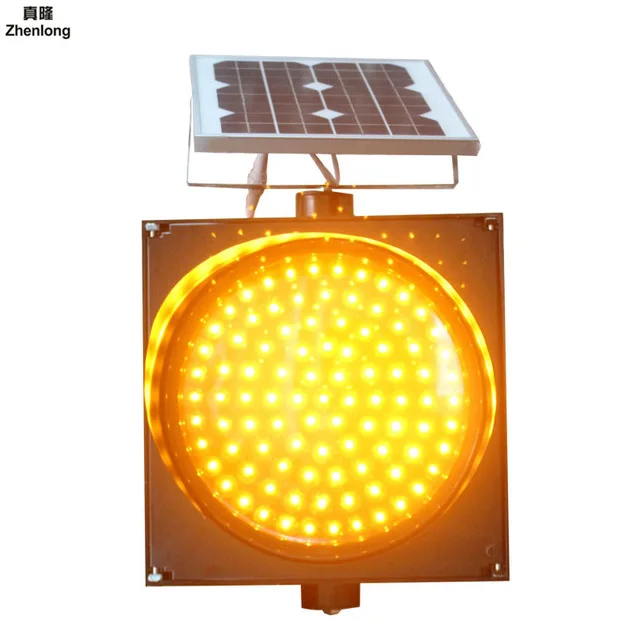 

Zhenlong Yellow LED Flashing Light Board Module 350mm Solar 12V Waterproof IP67 Yellow Traffic Light Warning Lights
