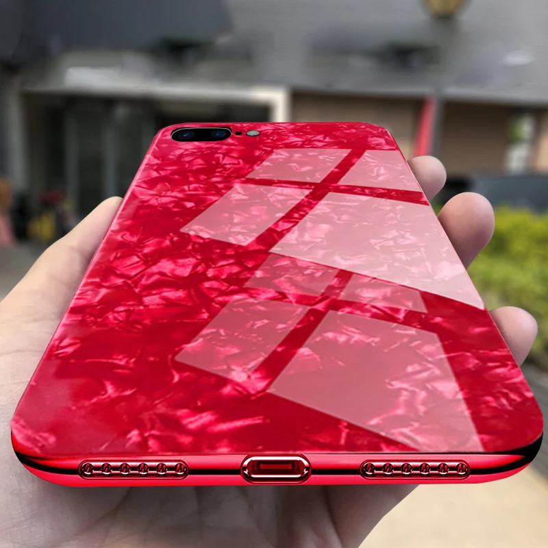 

Conch Shell Tempered Glass Case For Samsung Galaxy S8 S9 Plus Soft Silicone Bumper Cover For Galaxy Note 8