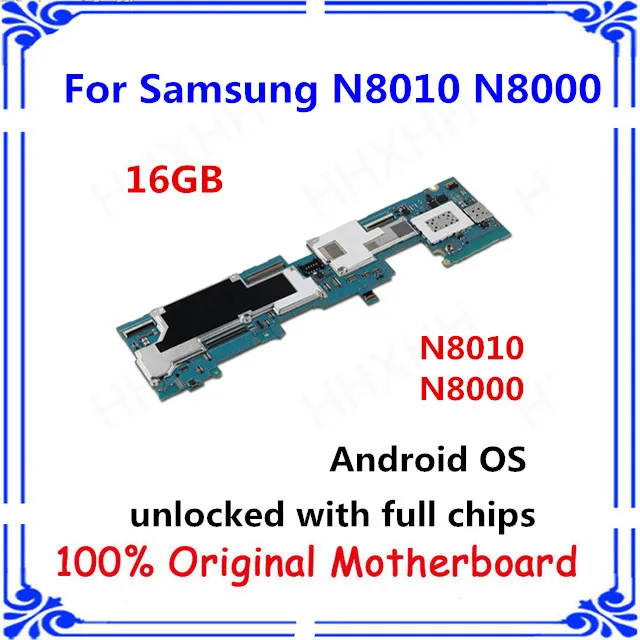 Разблокирована для Samsung note 10 1 N8010 N8000 оригинальная материнская плата 16 Гб панель с