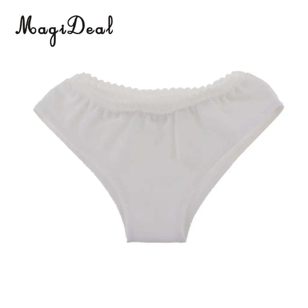 MagiDeal Cotton 1/6 Solid White Underwear Briefs for 12 Inch BJD SD Dollfie American Dolls Sexy Clothes Dress Great Costome Acce