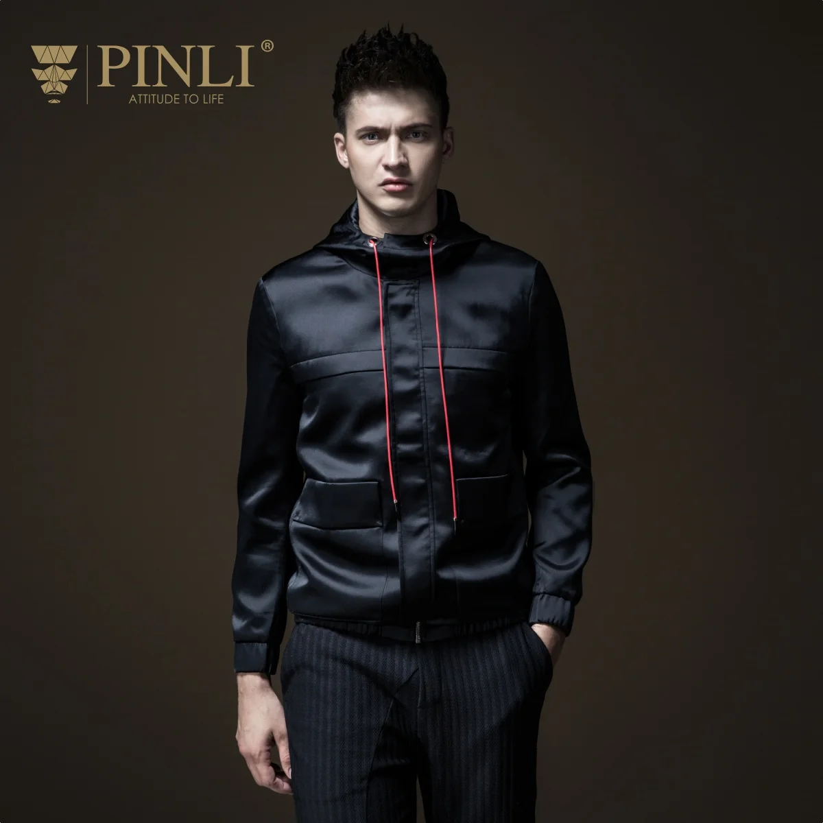 

Militar Leather Jacket Direct Selling Standard Slim Jaqueta Masculino Pinli Pin Autumn New Men's Pure Color Casual B183304092