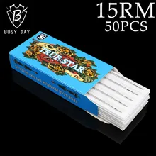 50 шт. 1215RM татуировки Премиум иглы из нержавеющей стали иглы для татуировки машина пистолет Поставщик