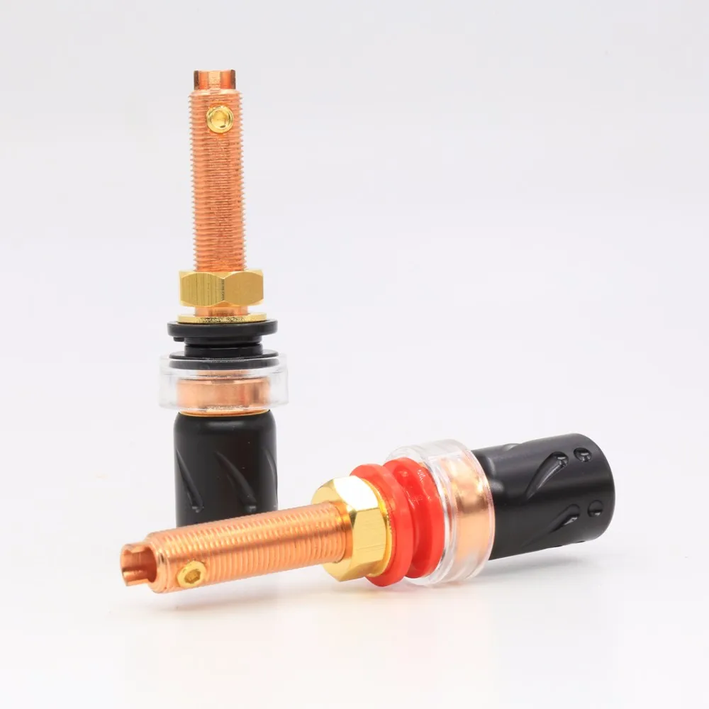 

4pcs Hifi viborg BP-613 99.995% pure Copper Speaker Terminal Binding Post