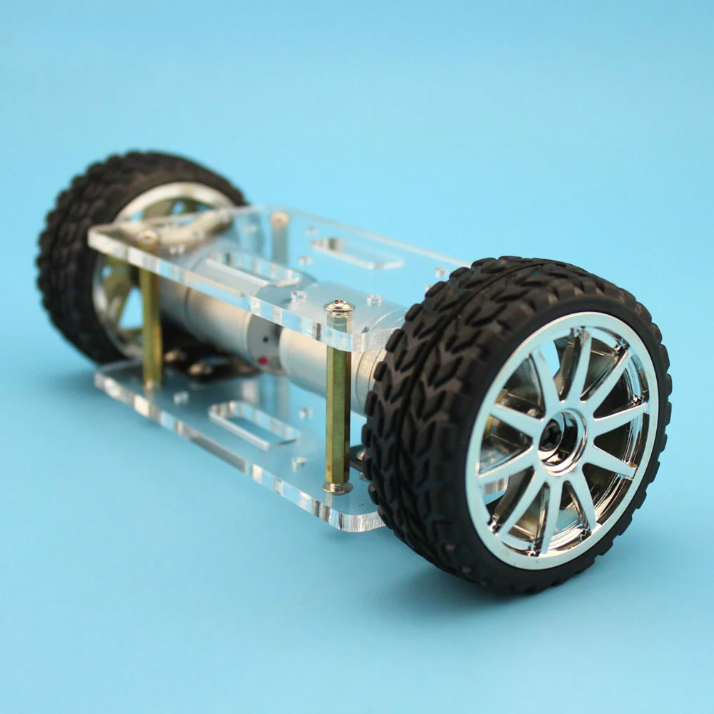 

JMT Acrylic Plate Car Chassis Frame Self-balanced Two-drive 2 Wheel 2WD DIY Robot Kit 176*65mm Invention Toy F23639