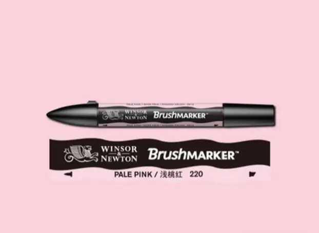 Winsor& Newton кисть-Маркер ручки краски на спиртовой основе быстрая сушка черный серый розовый фиолетовый тон - Цвет: Pale Pink