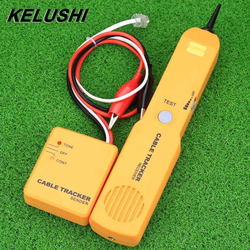 

KELUSHI Portable RJ11 Network Phone Telephone Cable Tester Tracker Tracer Diagnose Tone Line Finder Detector Networking Tools