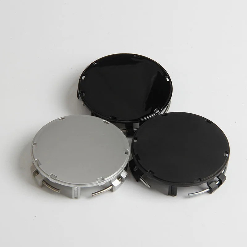 4pcs 75mm Black silver Chrome Car Wheel Center Caps Wheel Hub Rim Cap