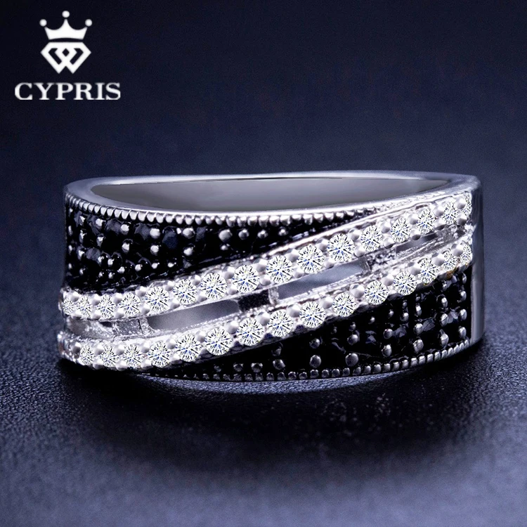 

NEW ARRIVAL COOL RING Silver color durable Plated white Gold exquisite Ring luxury women unisex lady gift cz ceramic hot