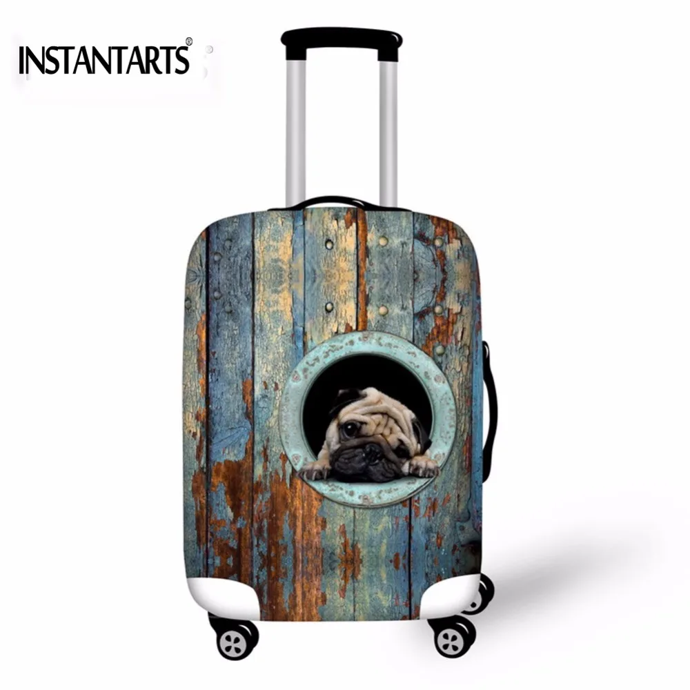 INSTANTAR Dog Pug Print Luggage Protective Cover For 18 to 30 Inch ...