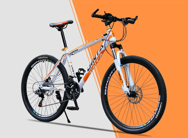 Sale Mountain Bike High Carbon Steel 21-Speed 26-Inch heel straight handlebar Double Disc Brake bike 9