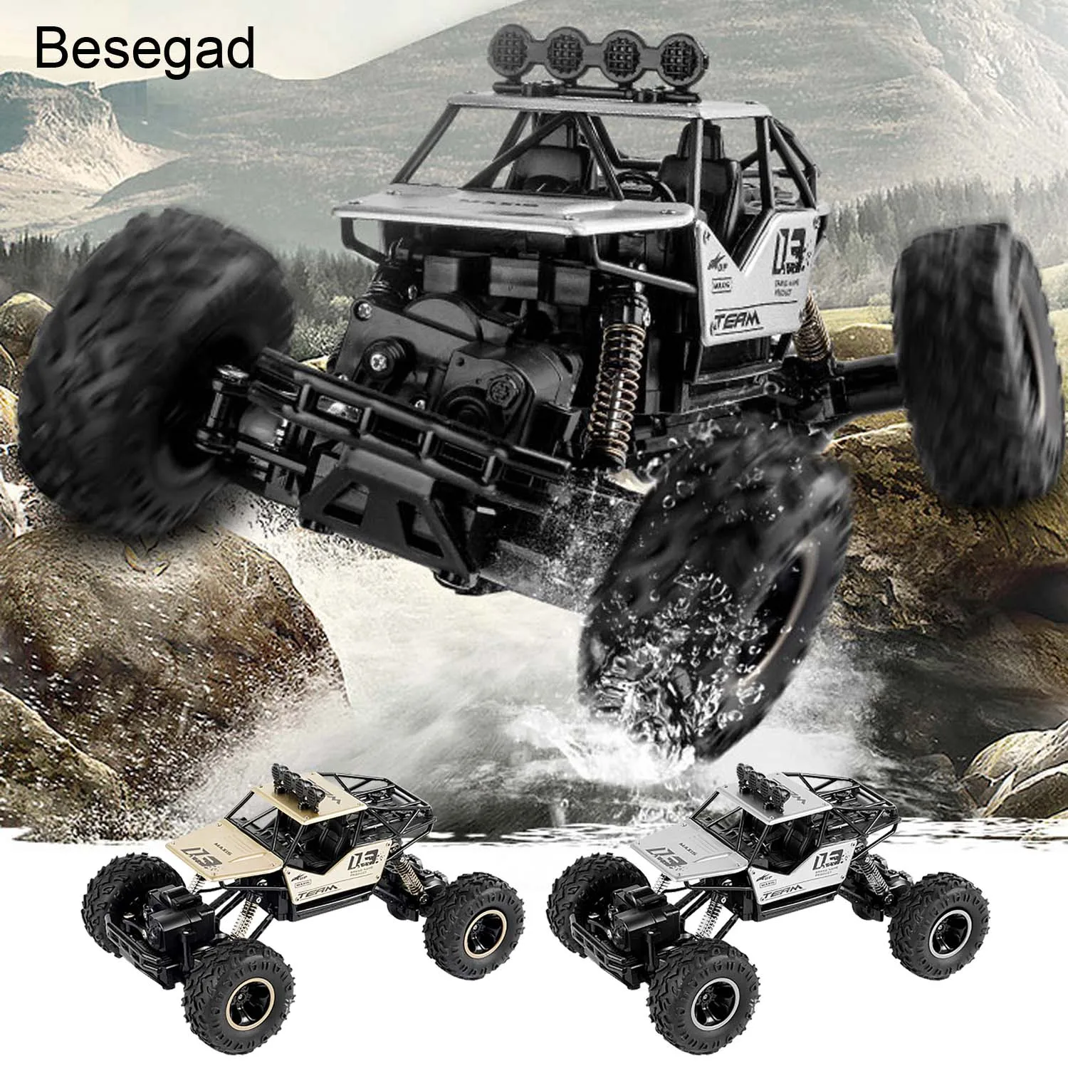 

1:16 Scale High Speed Remote Control Electric Fast Racing Off-Road Crawler Truck Vehicle RC Car Toy for Kids Adult Present