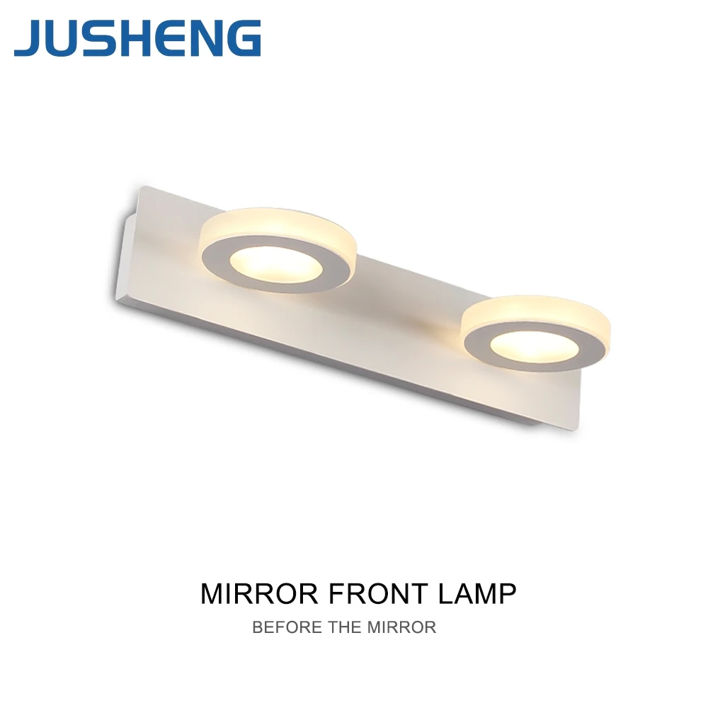 

Newly Indoor Wall Lights LED Bathroom Mirror Lighting 6W Round Acrylic Decoration Lamps 110/220V AC CE ROHS