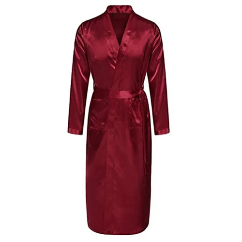 Chinese Men's Navy Blue Satin Robe With Belt Kimono Bathrobe Gown Nightgown Sleepwear Home Leisure Pajamas S M L XL XXL 20701 Chinese Men's Navy Blue Satin Robe With Belt Kimono Bathrobe Gown Nightgown Sleepwear Home Leisure Pajamas S M L XL XXL 20701