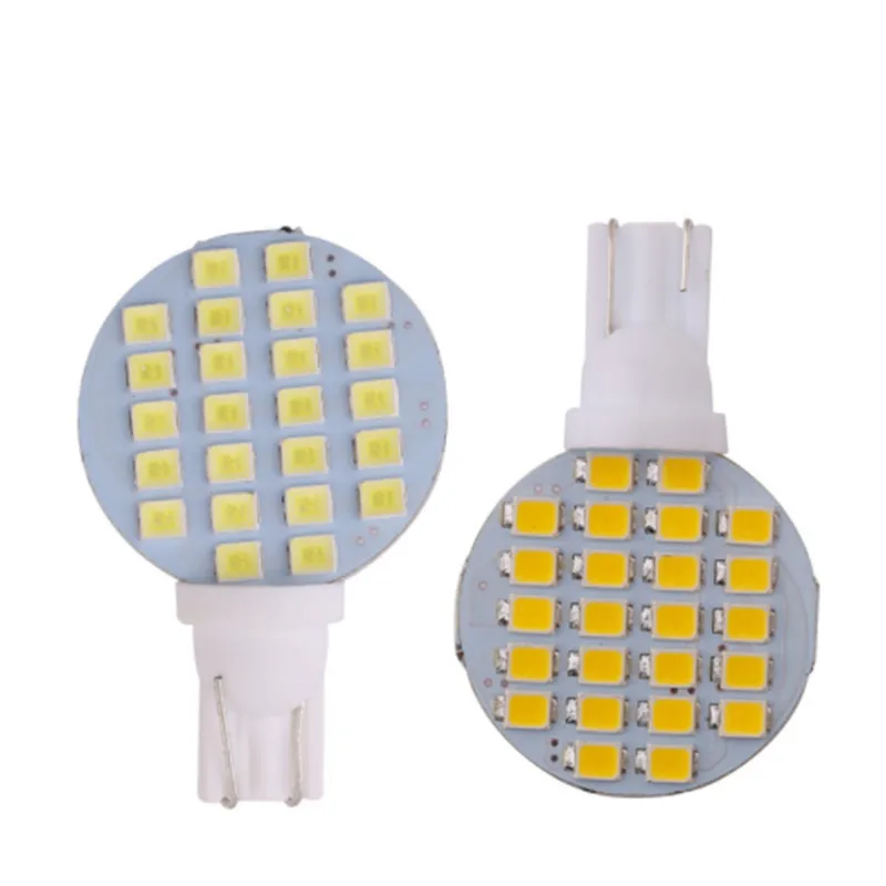 100x T10 W5W 168 194 501 24SMD 1210 Авто Внутреннее освещение клиновидные боковые огни Readling карта лампа чистый белый AC/DC 12 V
