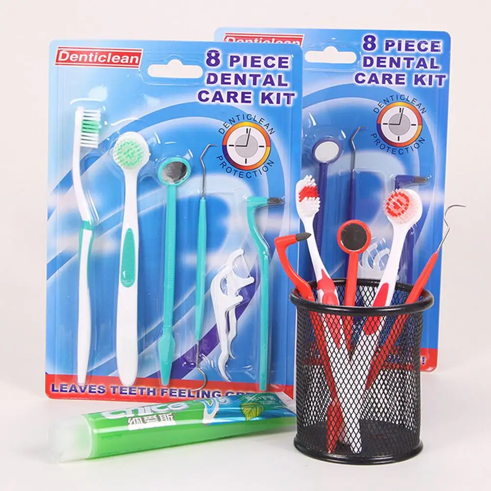 Tooth Brush Kit Cleaning Dental Hygiene Products 8 in1 Oral Care Dental Care