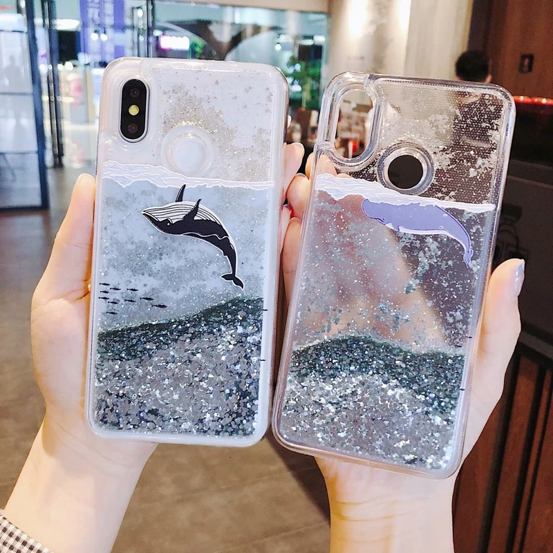 

Dynamic Liquid Quicksand Back Cover for xiaomi 5x 6x Phone Case for xiaomi mi A1 A2 Back Cases xiomi MIX 2 2S Coque