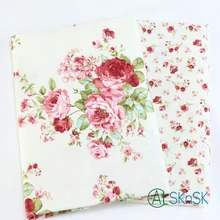 2 вида конструкций/lot моды DIY хлопчатобумажной ткани Швейные Домашний текстиль элегантный Пион цветочный ситца ткань для пэчворка