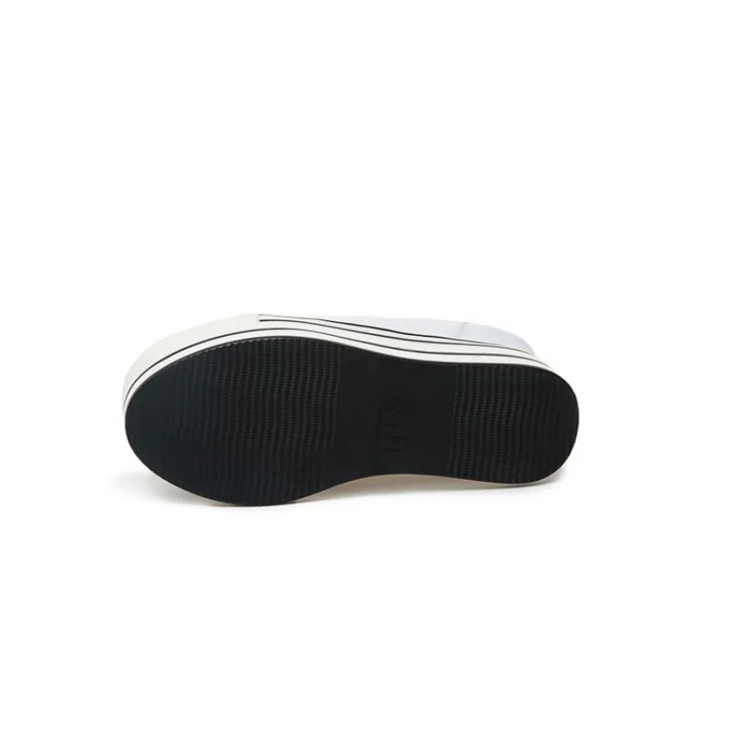 Mädchen High Sneaker Casual Heels Mode Echtem Leder Marke Keile Frauen black Dicken Creeper Schuhe White Lace Aus Pumps Plattform Up Super PCfwpq