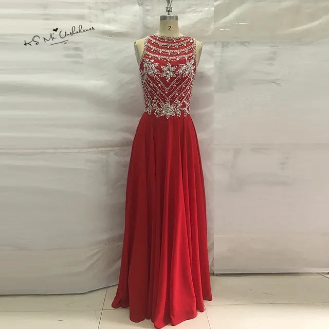 modest red prom dresses