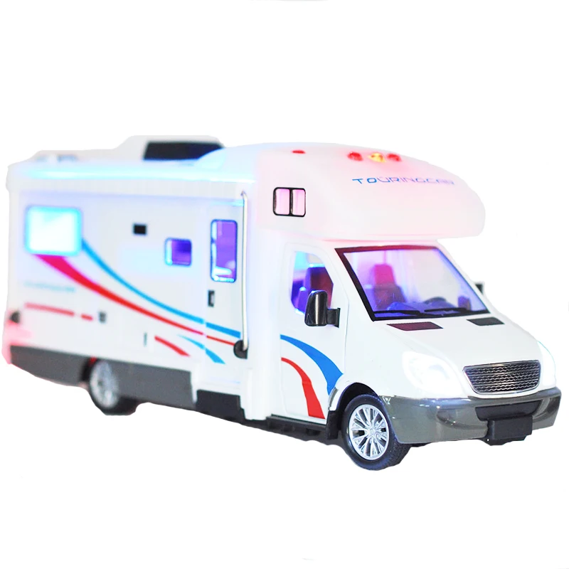 

1:36 Die-cast Holiday Motorhomes Morto Home Camper Van Model Diecast with Light and Sound, Pull Back Camper Van 21CM