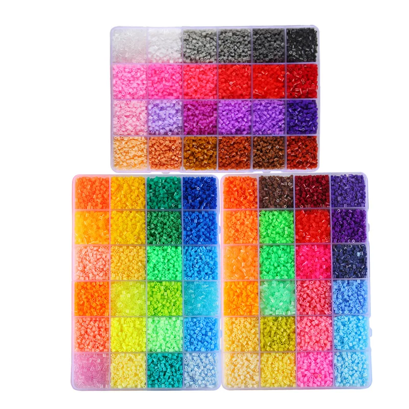 2.6mm/5mm Perler Fuse Beads 72 Colors Melting Iron Beads Kit Hama Beads 3D Puzzle DIY Toy Kids Creative Handmade Craft Toy Gift all green colours 5000pcs pixel puzzle melting iron beads for hama beads fuse beads diy high quality handmade gift