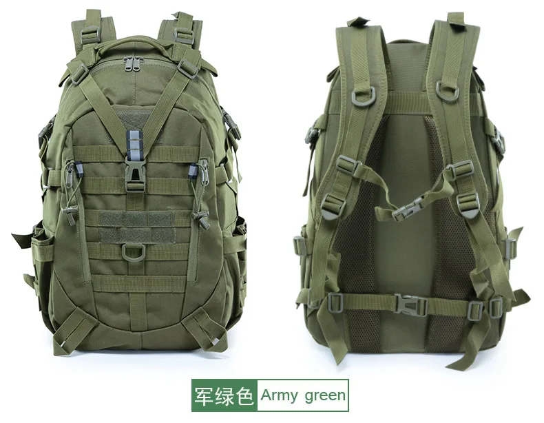 Водонепроницаемый тактический 25л Камуфляжный спортивный рюкзак для мужчин для путешествий на открытом воздухе Военная Мужская альпинистская походная сумка - Цвет: army green