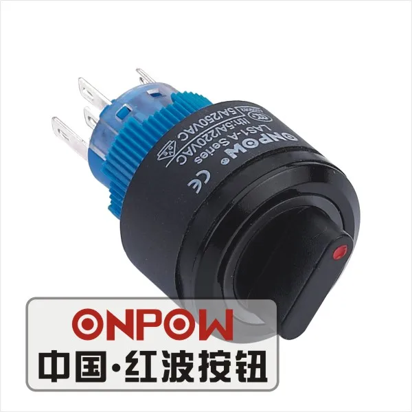 ONPOW 22mm Two position maintain 1NO1NC Ring LED illuminated Plastic